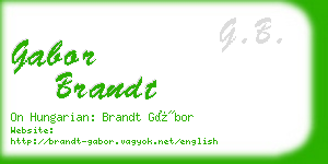 gabor brandt business card